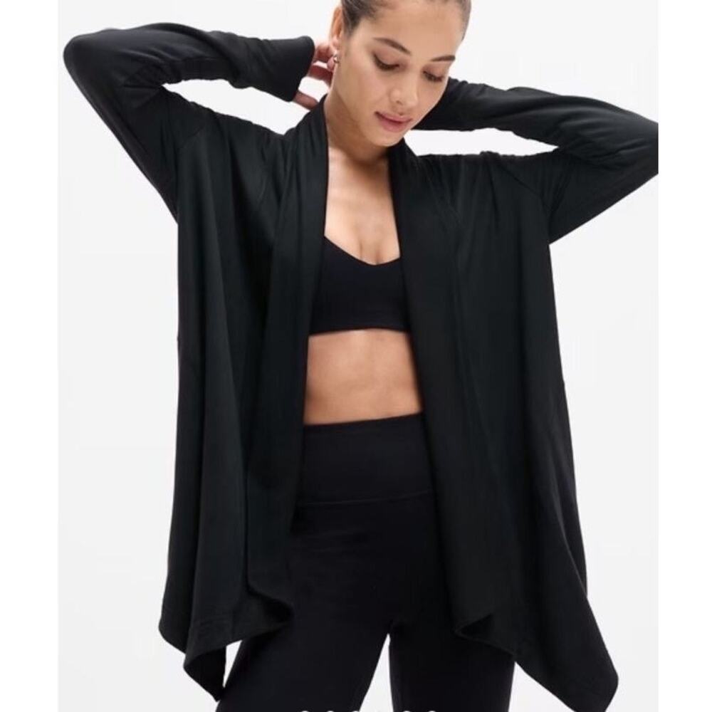 Preppy Lounge Athlesuire Casual Athleta Pranayama Wrap Open Front Cardigan XL